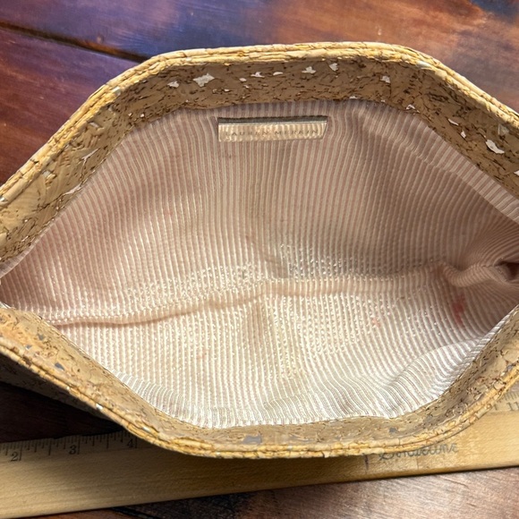 Lauren Merkin Cork Silver speckled  Clutch - Picture 3 of 5